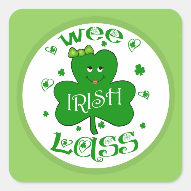 St. Patrick's Irish Kleeblatt Stickers (Vorderseite)