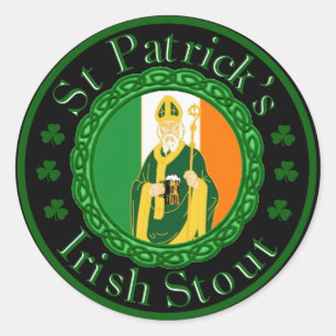 St. Patrick's Irish Stout Runder Aufkleber
