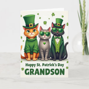 St Patricks Katze Enkelkarte Karte