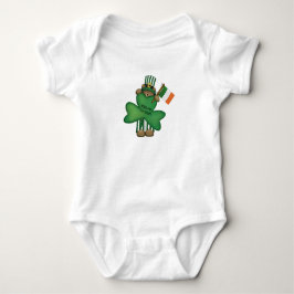 St Patrick's Kiss Me Irish Teddy Bear Baby Romper Baby Strampler