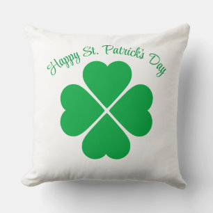 St. Patricks Kissen mit Kleeblatt
