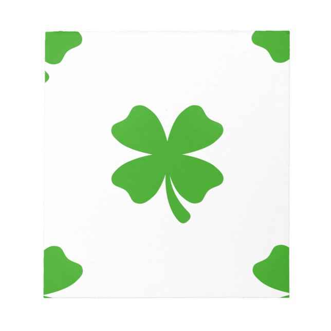 St. Patricks-Kleeblatt-Emoji Notizblock (Vorderseite)