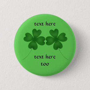 St Patricks Kleeblatts Button