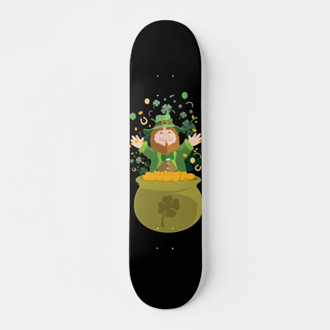 St. Patricks Kobold-Gold Skateboard (Vorne)