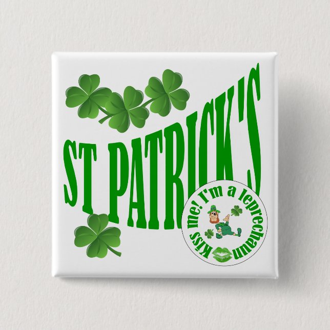 St Patrick's, küss mich, ich bin ein Kobobold Button (Vorderseite)