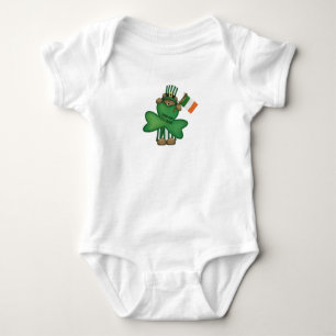 St. Patrick's Küss mich irischer Teddybär-Babyoove Baby Strampler