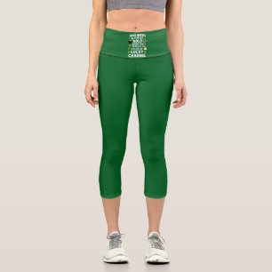 St Patricks Lehrer Glücksbringer Klee Irisch Capri Leggings