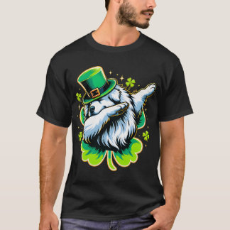 St Patricks Leprechaun Dabbing Great Pyrenees Dog T-Shirt
