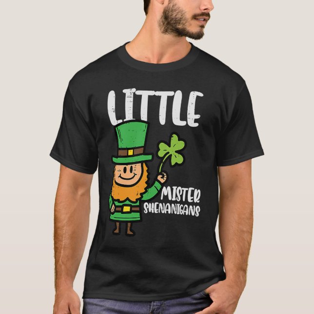 St Patricks Little Mister Shenanigans Leprechaun T T-Shirt (Vorderseite)