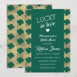 St Patricks Lucky Brautparty Green Kleeblatt Einladung