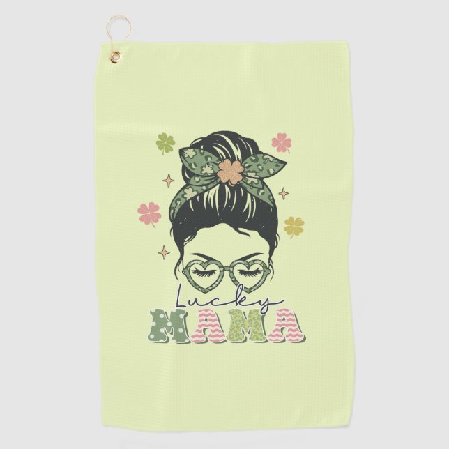 St. Patrick's Lucky Mama Golfhandtuch (Vorderseite)