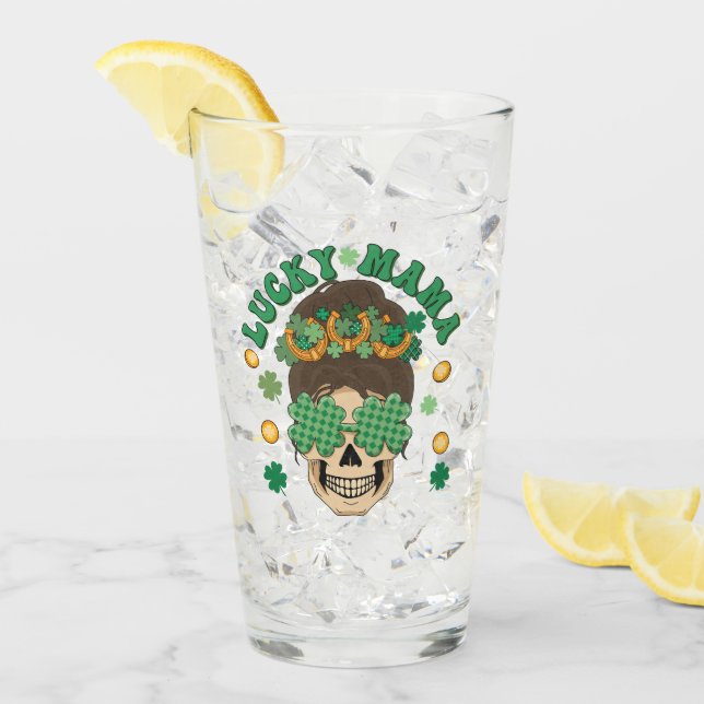St. Patrick's Lucky Mama Skeleton Glas (Vorderseite Ice)