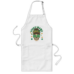 St. Patrick's Lucky Mama Skeleton Lange Schürze