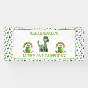 St Patricks Lucky One Dinosaur Banner