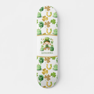 St Patricks Lucky One Geburtstag Skateboard