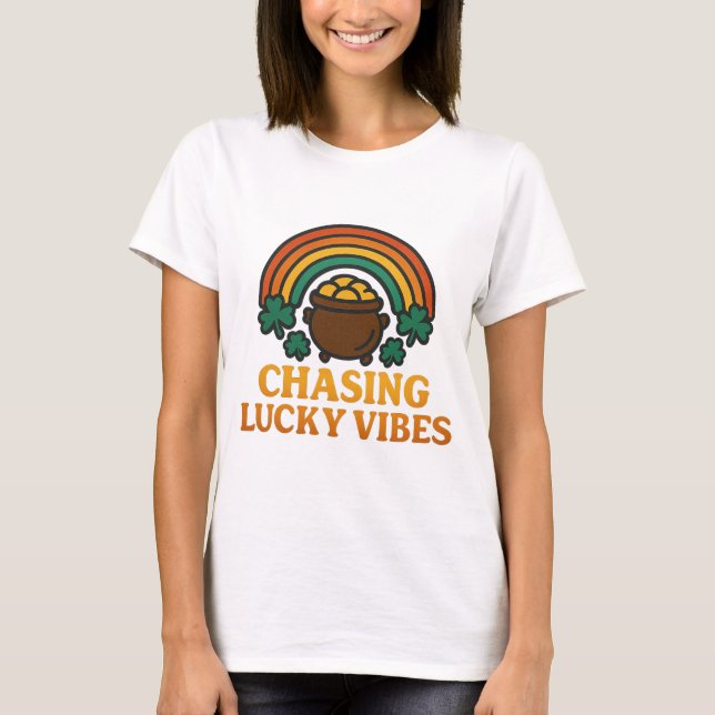 St. Patrick's Lucky Vibes T-Shirt (Vorderseite)