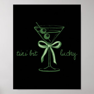 St. Patrick's Martini Irisch Bei Einem Tini-Bit Ir Poster