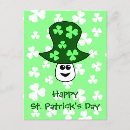 St. Patrick's Mushroom Postcard Postkarte