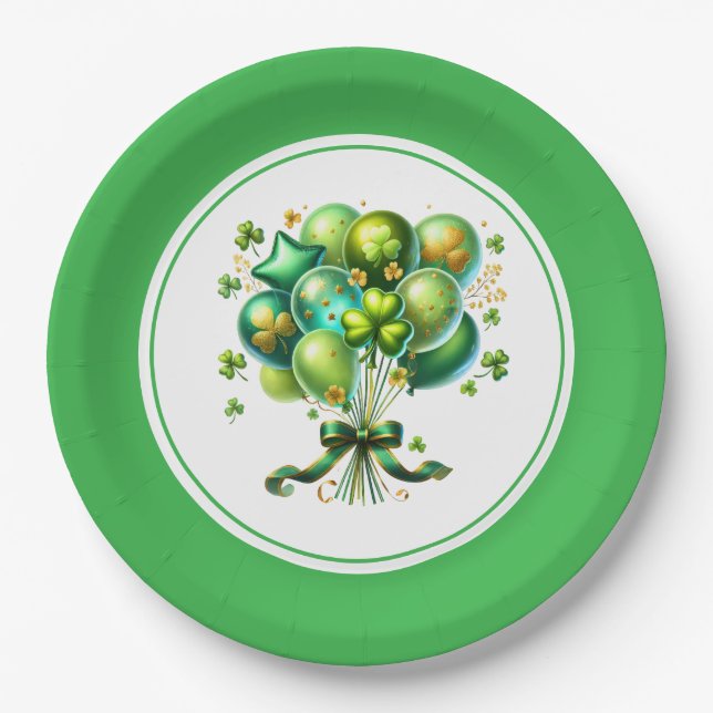 St. Patricks Papierplatten Pappteller (Vorderseite)