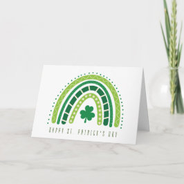St. Patrick's Rainbow | Happy Whimsical Kleeblatt Karte