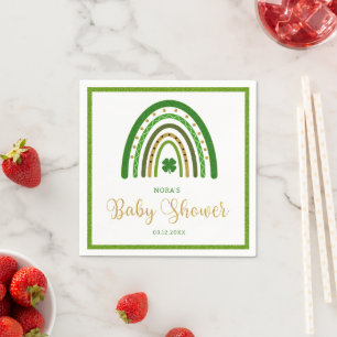 St. Patrick's Rainbow Irish Baby Shower Serviette