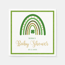 St. Patrick's Rainbow Irish Baby Shower Serviette