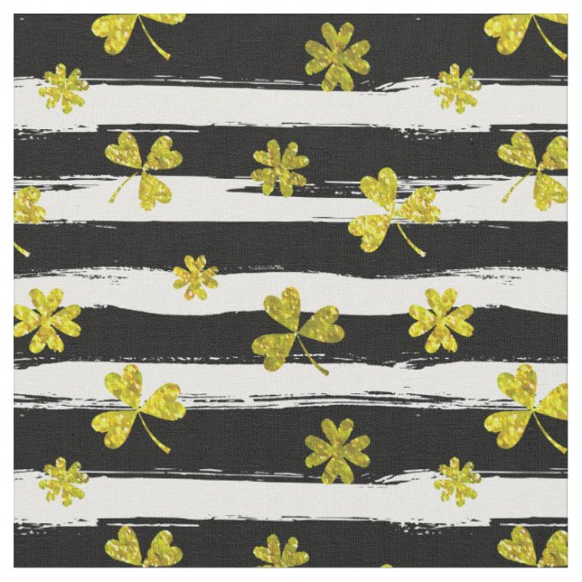 st patricks schwarz weiß klee stoff (Nahaufnahme)