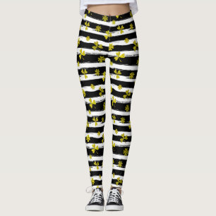 st patricks Schwarz-weiße Klee Leggings
