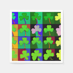 St. Patricks Servietten mit Shamrocks 2