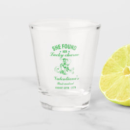 St Patricks sie fand ihren Glücksbringer  Junggese Schnapsglas