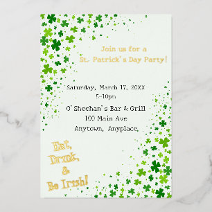 St. Patrick's St. Patty's Day Party  Folieneinladung