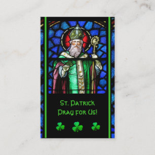 St. Patrick's Stain-Glass Prière Carte Sainte