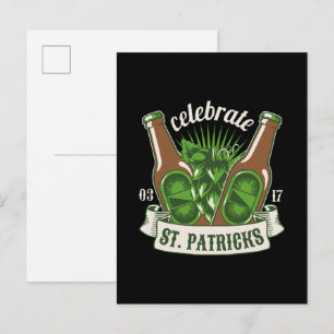St. Patricks Tag Einladungspostkarte