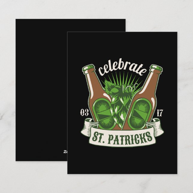 St. Patricks Tag Feiertagskarte (Vorne/Hinten)