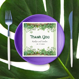 St. Patricks Tag Grenz Hochzeit Wein und Holz Serviette