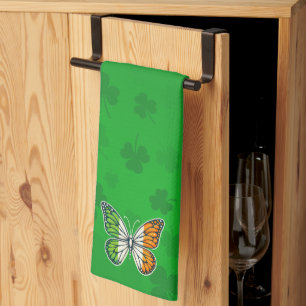 St. Patricks Tag Irische Schmetterling Geschirrtuch