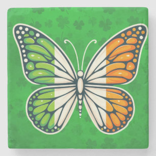 St. Patricks Tag Irische Schmetterling Steinuntersetzer