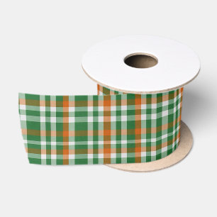 St. Patricks Tag Irland Flagge kariert gefärbt Satinband