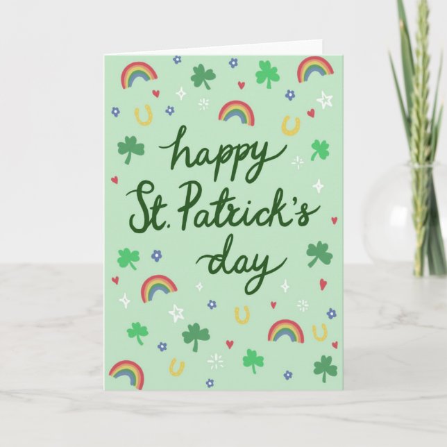 St. Patricks Tag Karte  (Vorderseite)