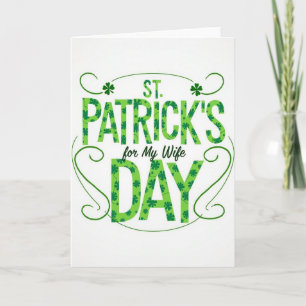St. Patricks Tag Karte für Ehefrau
