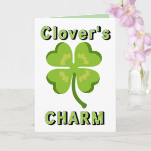 St. Patricks Tag Kleeblatt Charme Karte