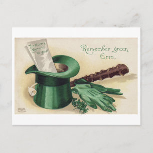 St. Patricks Tag, Kleeblatt, Vintage Postkarte