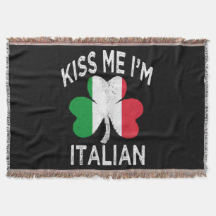 St. Patricks Tag küss mich ich bin Italiener Decke