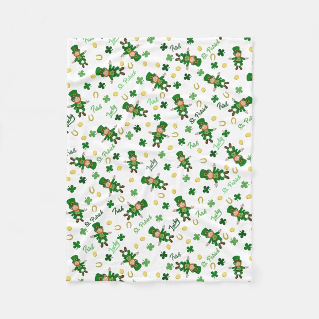 St Patricks Tagesmuster Fleecedecke (Vorderseite)