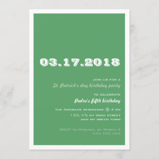 St. Patricks TagesRetro Grün des Einladung