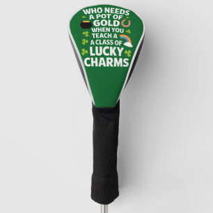 St Patricks Teacher Lucky Charm Clover Irish Golf Headcover