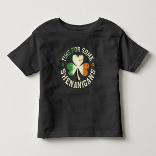 St. Patrick's Time for some Shenanigans Clover Fun Kleinkind T-shirt