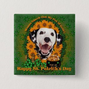St. Patricks - Topf Gold - Dalmatiner Button