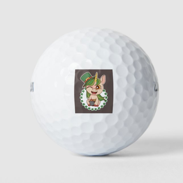 St Patricks Unicorn Golfball (Vorderseite)