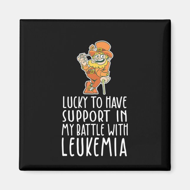 St Patricks Vierblättriges Kleeblatt Leprechaun Le Magnet (Vorne)
